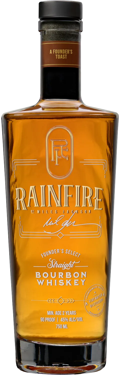 Rainfire Founder's Select Straight Bourbon Whiskey bottle